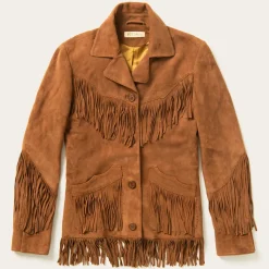 Lamb Suede Fringed Jacket-Stetson Sale