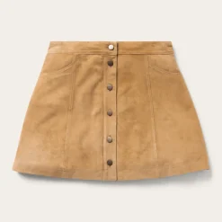 Lamb Suede Gored Skirt-Stetson Best