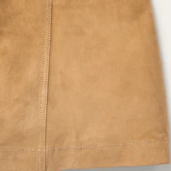 Lamb Suede Gored Skirt-Stetson Best