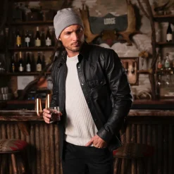 Leather Western Shirt Jacket-Stetson Discount