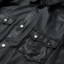 Leather Western Shirt Jacket-Stetson Discount