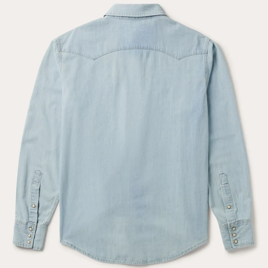 Light Denim Western Shirt-Stetson Sale