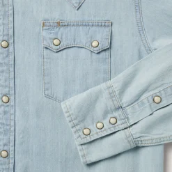 Light Denim Western Shirt-Stetson Sale