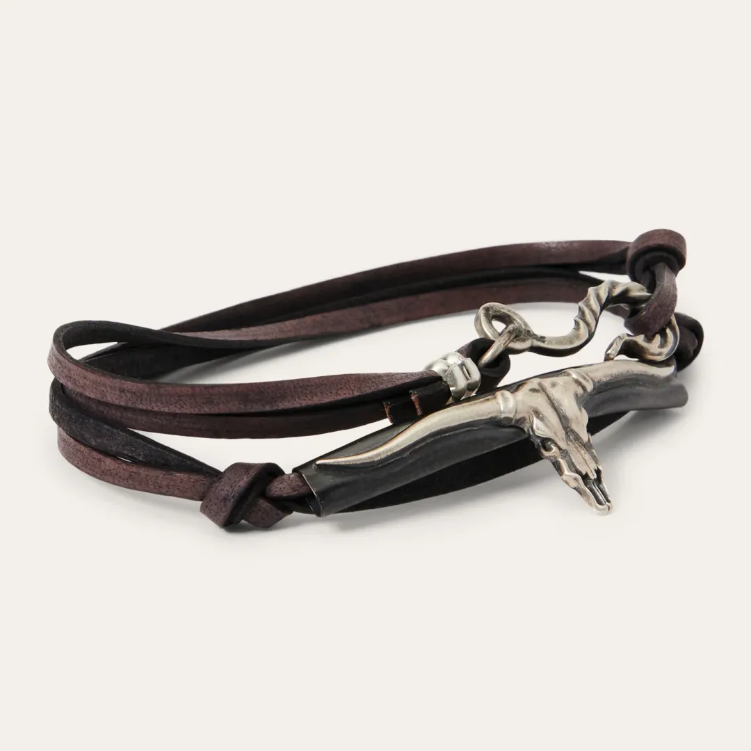 Longhorn Wrap Bracelet-Stetson Hot
