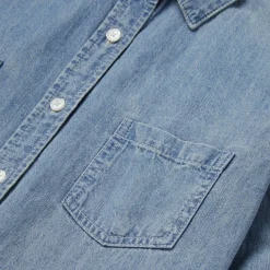 Long-Sleeved Denim Shirt-Stetson Clearance