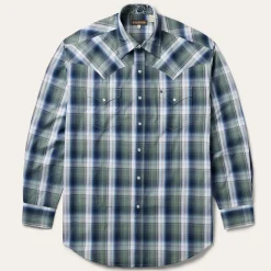 Lucky Diamond Plaid Western Shirt-Stetson New