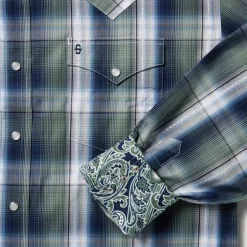 Lucky Diamond Plaid Western Shirt-Stetson Discount