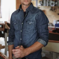 Medium Denim Shirt-Stetson Outlet