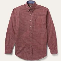 Micro Print Button-Front Shirt-Stetson Best