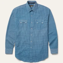 Micro Print Western Shirt-Stetson Outlet