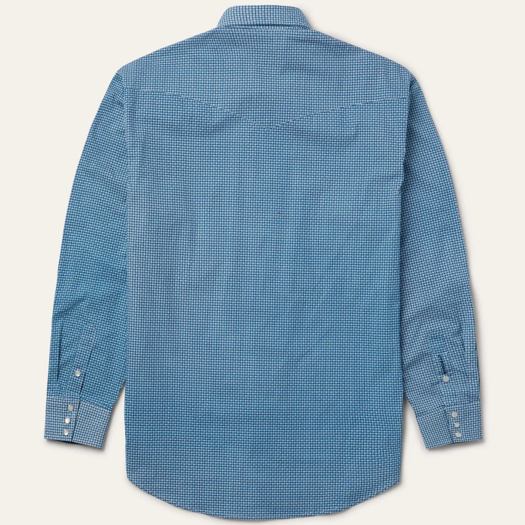 Micro Print Western Shirt-Stetson Outlet