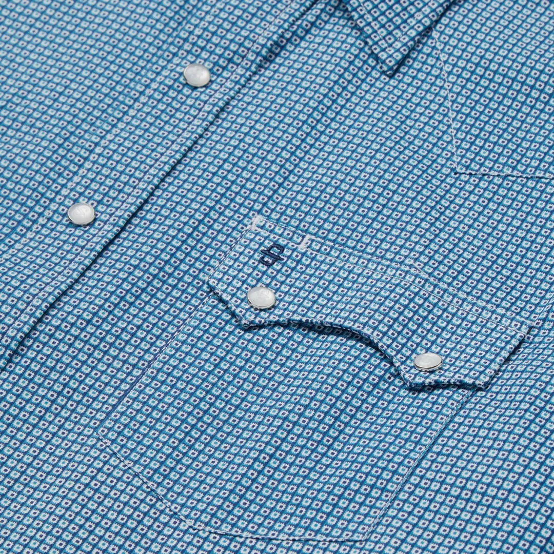 Micro Print Western Shirt-Stetson Outlet