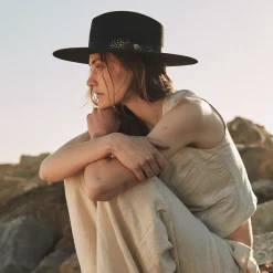 Midtown Wide Flat Brim Hat-Stetson Clearance