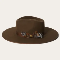 Midtown Wide Flat Brim Hat-Stetson Discount