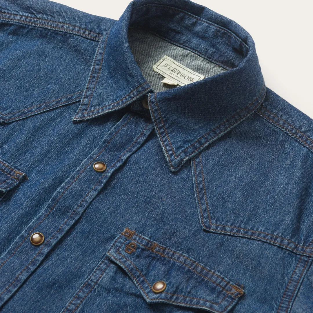Modern Denim Western Shirt-Stetson Online