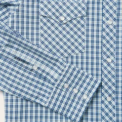 Modern Snap Front Shirt in Mini Check-Stetson Online