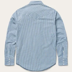 Modern Snap Front Shirt in Mini Check-Stetson Discount
