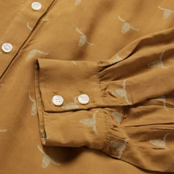 Mojave Longhorn Print Poet Blouse-Stetson New