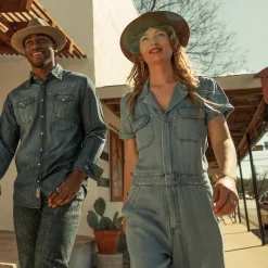 Notch Collar Jumpsuit-Stetson Hot