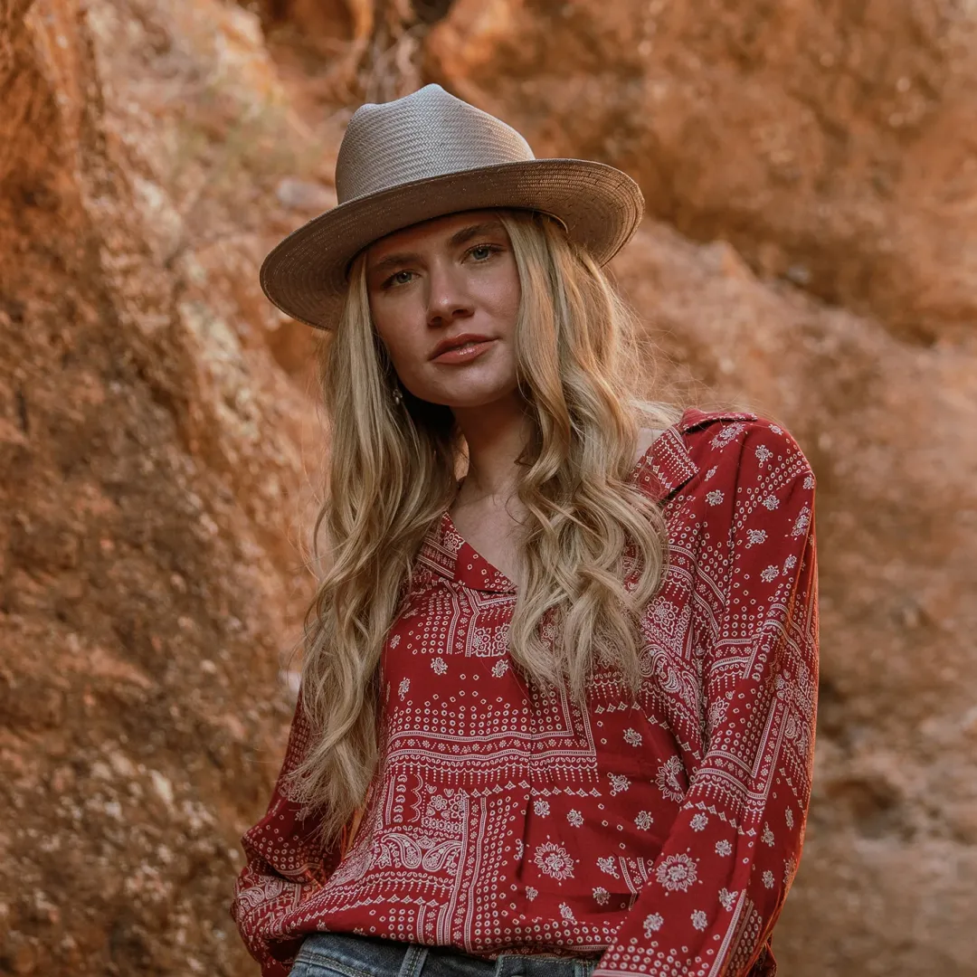 Open Road Straw Hat-Stetson Discount