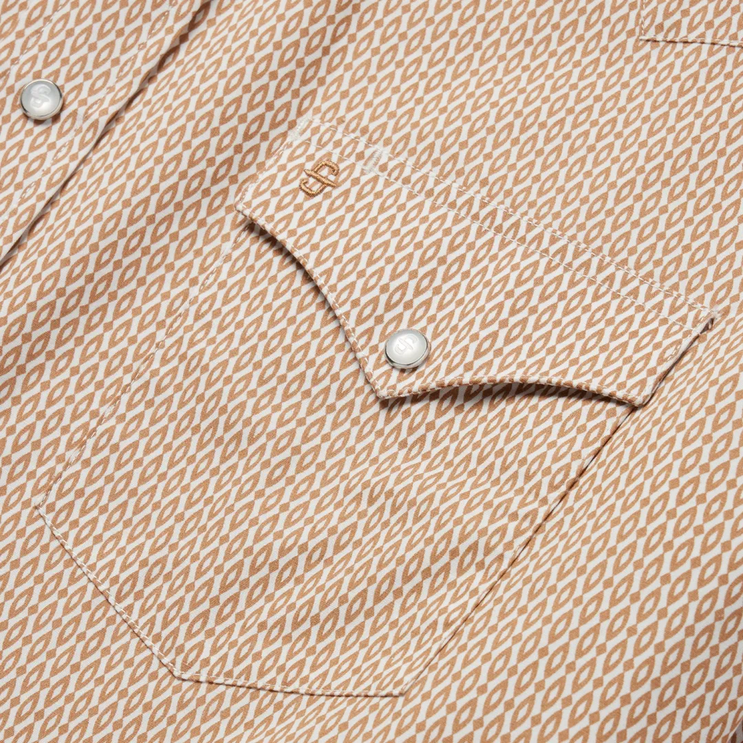 Diamond Print Western Shirt-Stetson Hot