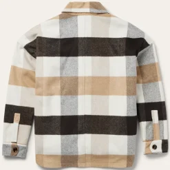 Oversize Plaid Shirt Jacket-Stetson Clearance