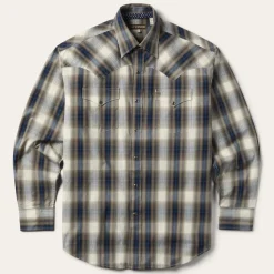 Ranch Plaid Dobby Western Shirt-Stetson Clearance