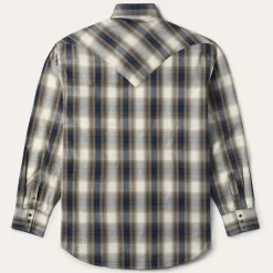 Ranch Plaid Dobby Western Shirt-Stetson Clearance