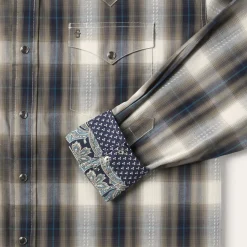 Ranch Plaid Dobby Western Shirt-Stetson Clearance