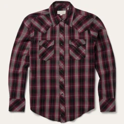 Marl Plaid Western Shirt-Stetson Hot