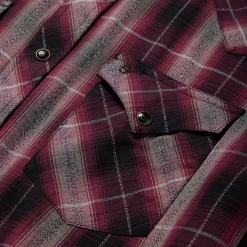 Marl Plaid Western Shirt-Stetson Hot