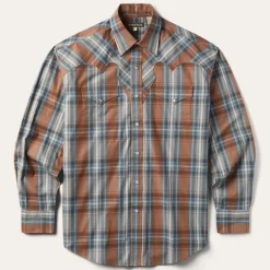 Rustic Plaid Western Shirt-Stetson Sale
