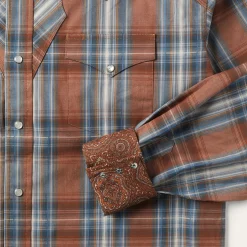 Rustic Plaid Western Shirt-Stetson Sale