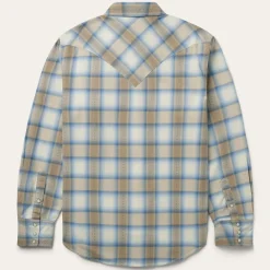 Sand Plaid Dobby Western Shirt-Stetson Best
