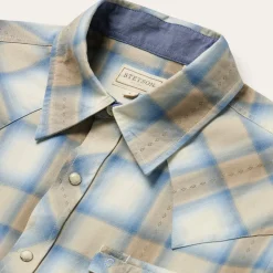 Sand Plaid Dobby Western Shirt-Stetson Best