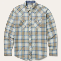 Sand Plaid Dobby Western Shirt-Stetson Sale
