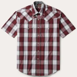 Shadow Plaid Short Sleeve Western Shirt-Stetson New