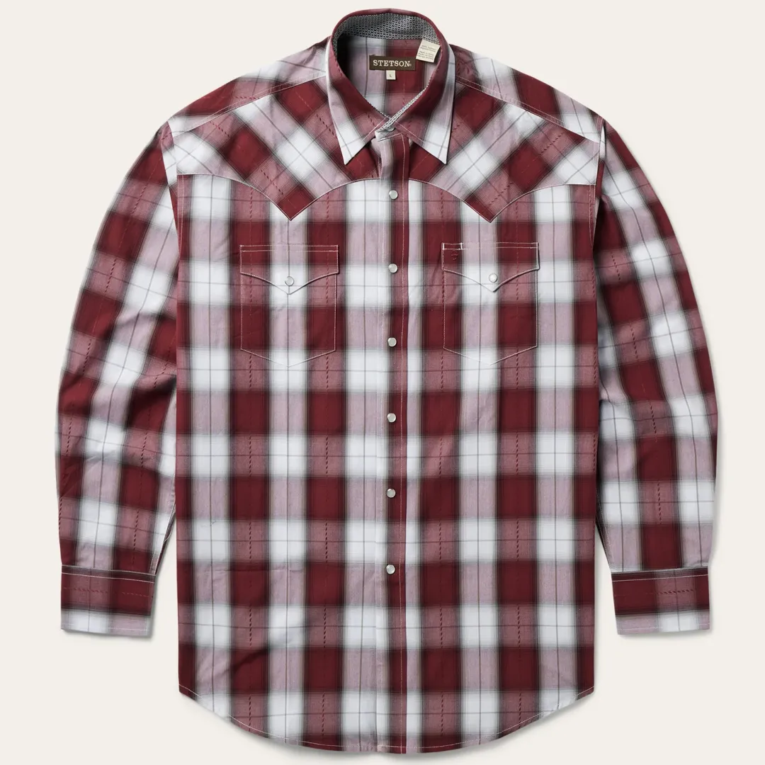 Shadow Plaid Western Shirt-Stetson Online