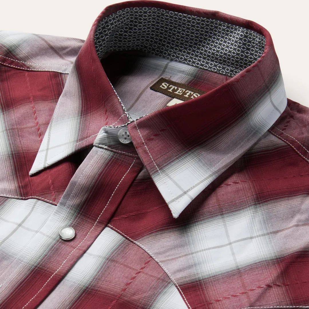 Shadow Plaid Western Shirt-Stetson Online