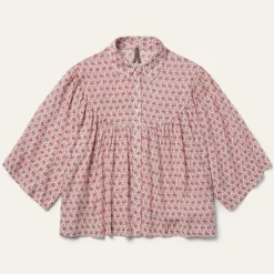 Short-Sleeved Cottage Floral Blouse-Stetson