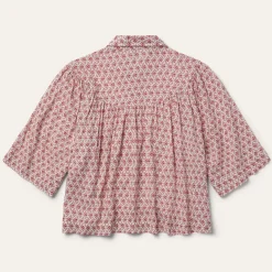 Short-Sleeved Cottage Floral Blouse-Stetson