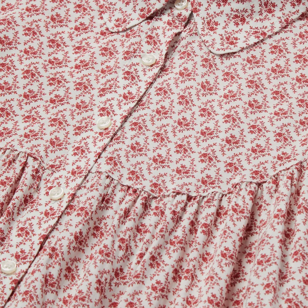 Short-Sleeved Cottage Floral Blouse-Stetson