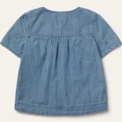 Short-Sleeved Denim Blouse-Stetson Hot