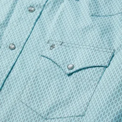 Silver Diamond Neat Print Short Sleeve Western Shirt-Stetson Discount