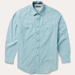 Silver Diamond Neat Print Western Shirt-Stetson Discount