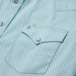 Silver Diamond Neat Print Western Shirt-Stetson Discount