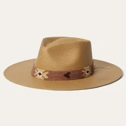 Sol Straw Fedora-Stetson New