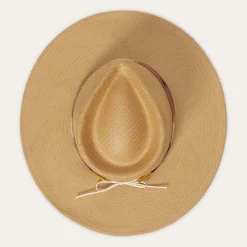 Sol Straw Fedora-Stetson New