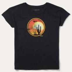 Sunset Saguaro Graphic Tee-Stetson Clearance