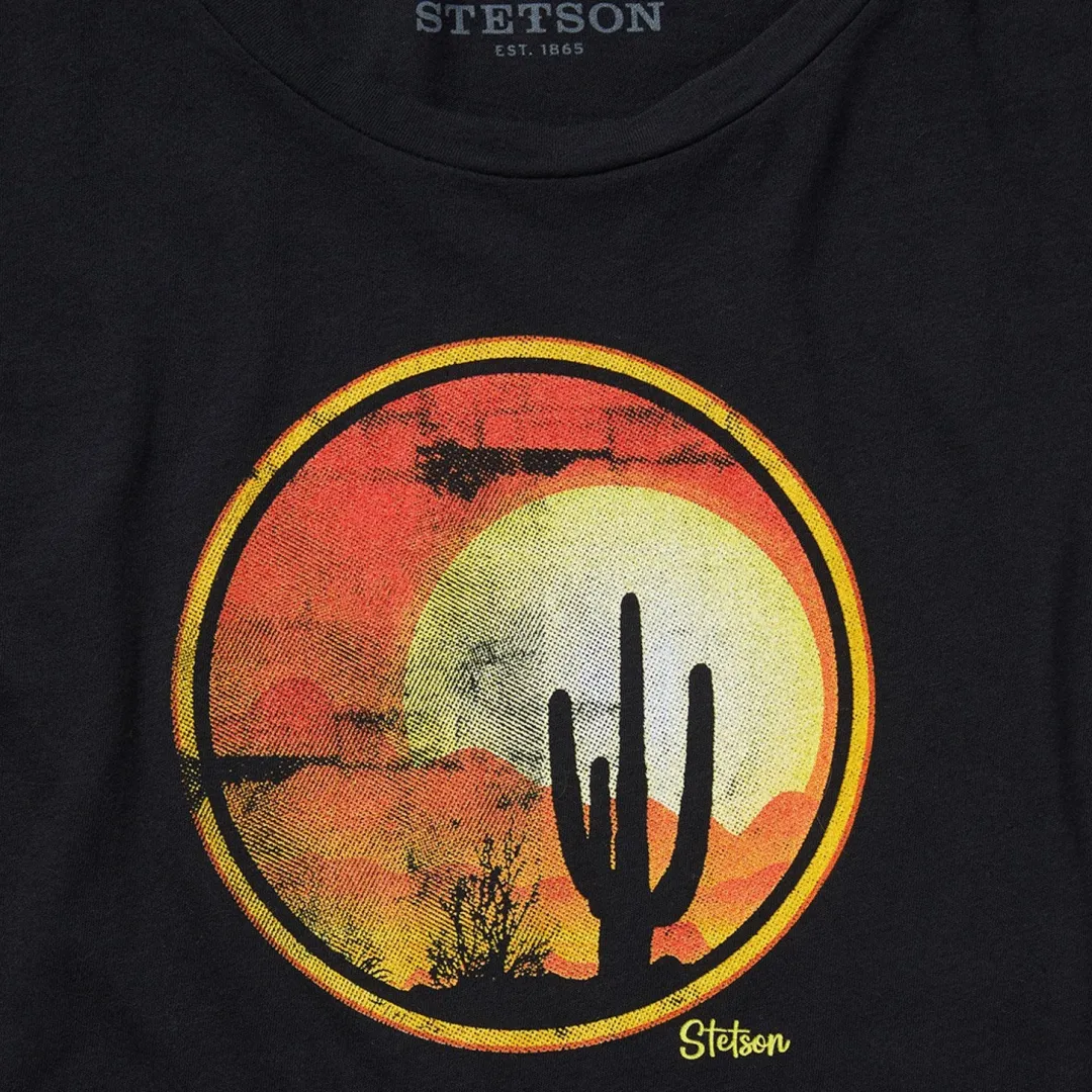 Sunset Saguaro Graphic Tee-Stetson Clearance